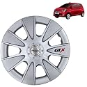 PRIGAN Wheel Cover for Hyundai EON 12 Inch Silver Wheel Cap (Available in 12,13,14,15,16 Inch) (Set of 4 Pcs) (Press Fitting) Model- GTX Silver-12