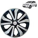 Prigan Wheel Cover for Hyundai I20 Old 14 Inch Black Silver Wheel Cap (Available in 14 Inch) (Set of 4 Pcs) (Press Fitting) Model- TGO-T1-DC-14