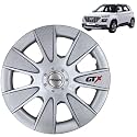 PRIGAN Wheel Cover for Hyundai Venue E 15 Inch Silver Wheel Cap (Available in 12,13,14,15,16 Inch) (Set of 4 Pcs) (Press Fitting) Model- GTX Silver-15