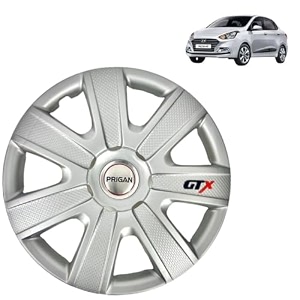 prigan wheel cover for hyundai xcent 14 inch silver wheel cap available in 12131415 inch set of 4 pcs press fitting model- gtx-silver-14