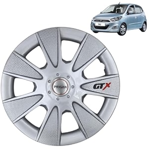 prigan wheel cover for i10 old 13 inch silver wheel cap available in 1213141516 inch set of 4 pcs press fitting model- gtx silver-13