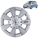 Prigan Wheel Cover for I10 Old 13 Inch Silver Wheel Cap (Available in 12,13,14,15,16 Inch) (Set of 4 Pcs) (Press Fitting) Model- GTX Silver-13