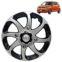 Prigan Wheel Cover for IGNIS 15 Inch Black Silver Wheel Cap (Available in 15 Inch) (Set of 4 Pcs) (Press Fitting) Model- Bolero Reverse-15