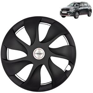 prigan wheel cover for kia sonet 15 inch black wheel cap available in 15 inch set of 4 pcs press fitting model- urban black-15