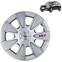 PRIGAN Wheel Cover for KIA SONET 15 Inch Silver Wheel Cap (Available in 12,13,14,15,16 Inch) (Set of 4 Pcs) (Press Fitting) Model- GTX Silver-15