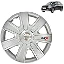 Prigan Wheel Cover for Kia Sonet Silver Wheel Cover 16" for Kia Sonet (Set of 4 Pcs) (Press Fitting) Model Name- GTX Silver 16