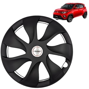 prigan wheel cover for kuv 100 k2 k4 k6 only 15 inch black wheel cap available in 15 inch set of 4 pcs press fitting model- urban black-15