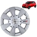 Prigan Wheel Cover for KUV 100 (K2, K4, K6 ONLY) 15 Inch Silver Wheel Cap (Available in 12,13,14,15,16 Inch) (Set of 4 Pcs) (Press Fitting) Model- GTX Silver-15
