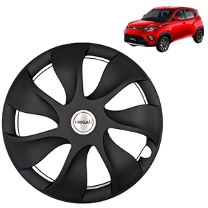 prigan wheel cover for kuv100 14 inch black wheel cap available in 12131415 inch set of 4 pcs press fitting model- urban-black-14