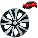 Prigan Wheel Cover for KUV100 14 Inch Black Silver Wheel Cap (Available in 14 Inch) (Set of 4 Pcs) (Press Fitting) Model- TGO-T1-DC-14