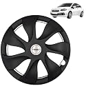 PRIGAN Wheel Cover for Linea 15 Inch Black Wheel Cap (Available in 15 Inch) (Set of 4 Pcs) (Press Fitting) Model- Urban Black-15