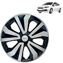 Prigan Wheel Cover for Linea Old 14 Inch Black Silver Wheel Cap (Available in 14 Inch) (Set of 4 Pcs) (Press Fitting) Model- TGO-T1-DC-14