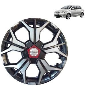 prigan wheel cover for liva 14 inch grey silver wheel cap available in 121314151617 inch set of 4 pcs press fitting model- kia-gtline dc-14