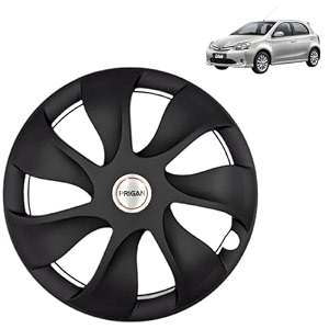 prigan wheel cover for liva 14 inch black wheel cap available in 12131415 inch set of 4 pcs press fitting model- urban-black-14