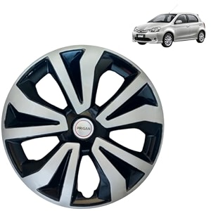 prigan wheel cover for liva 14 inch black silver wheel cap available in 14 inch set of 4 pcs press fitting model- tgo-t1-dc-14