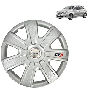 prigan wheel cover for liva 14 inch silver wheel cap available in 12131415 inch set of 4 pcs press fitting model- gtx-silver-14