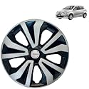 Prigan Wheel Cover for Liva 14 Inch Black Silver Wheel Cap (Available in 14 Inch) (Set of 4 Pcs) (Press Fitting) Model- TGO-T1-DC-14