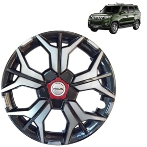 prigan wheel cover for mahindra bolero neo 15 inch grey silver wheel cap available in 121314151617 inch set of 4 pcs press fitting model- kia-gtline dc-15