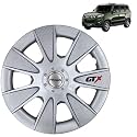 PRIGAN Wheel Cover for Mahindra Bolero NEO 15 Inch Silver Wheel Cap (Available in 12,13,14,15,16 Inch) (Set of 4 Pcs) (Press Fitting) Model- GTX Silver-15