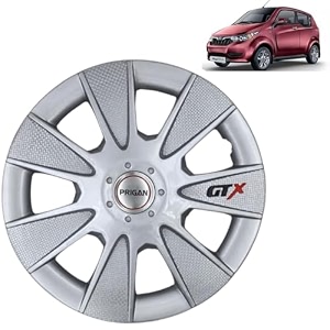 prigan wheel cover for mahindra e20 13 inch silver wheel cap available in 1213141516 inch set of 4 pcs press fitting model- gtx silver-13