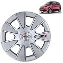 Prigan Wheel Cover for Mahindra E20 13 Inch Silver Wheel Cap (Available in 12,13,14,15,16 Inch) (Set of 4 Pcs) (Press Fitting) Model- GTX Silver-13