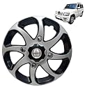 Prigan Wheel Cover for Mahindra Scorpio Old 15 Inch Black Silver Wheel Cap (Available in 15 Inch) (Set of 4 Pcs) (Press Fitting) Model- Bolero Reverse-15