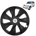 Prigan Wheel Cover for Mahindra Scorpio Old 15 Inch Black Wheel Cap (Available in 15 Inch) (Set of 4 Pcs) (Press Fitting) Model- Urban Black-15