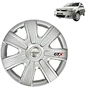 Prigan Wheel Cover for Mahindra VERITO 14 Inch Silver Wheel Cap (Available in 12,13,14,15 Inch) (Set of 4 Pcs) (Press Fitting) Model- GTX-SILVER-14