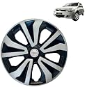 Prigan Wheel Cover for Mahindra VERITO 14 Inch Black Silver Wheel Cap (Available in 14 Inch) (Set of 4 Pcs) (Press Fitting) Model- TGO-T1-DC-14