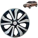 Prigan Wheel Cover for Mahindra VERITO Vibe 14 Inch Black Silver Wheel Cap (Available in 14 Inch) (Set of 4 Pcs) (Press Fitting) Model- TGO-T1-DC-14