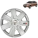 PRIGAN Wheel Cover for Mahindra VERITO Vibe 14 Inch Silver Wheel Cap (Available in 12,13,14,15 Inch) (Set of 4 Pcs) (Press Fitting) Model- GTX-SILVER-14