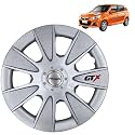 PRIGAN Wheel Cover for Maruti Alto K10 13 Inch Silver Wheel Cap (Available in 12,13,14,15,16 Inch) (Set of 4 Pcs) (Press Fitting) Model- GTX Silver-13