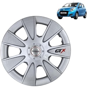 prigan wheel cover for maruti astar 13 inch silver wheel cap available in 1213141516 inch set of 4 pcs press fitting model- gtx silver-13
