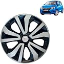 PRIGAN Wheel Cover for Maruti CELERIO 14 Inch Black Silver Wheel Cap (Available in 14 Inch) (Set of 4 Pcs) (Press Fitting) Model- TGO-T1-DC-14