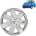 PRIGAN Wheel Cover for Maruti CELERIO 14 Inch Silver Wheel Cap (Available in 12,13,14,15 Inch) (Set of 4 Pcs) (Press Fitting) Model- GTX-SILVER-14