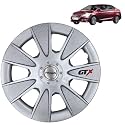 Prigan Wheel Cover for Maruti CIAZ 15 Inch Silver Wheel Cap (Available in 12,13,14,15,16 Inch) (Set of 4 Pcs) (Press Fitting) Model- GTX Silver-15