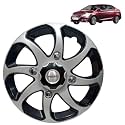 Prigan Wheel Cover for Maruti CIAZ 15 Inch Black Silver Wheel Cap (Available in 15 Inch) (Set of 4 Pcs) (Press Fitting) Model- Bolero Reverse-15