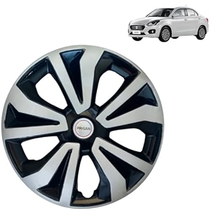 prigan wheel cover for maruti dzire all variants 14 inch black silver wheel cap available in 14 inch set of 4 pcs press fitting model- tgo-t1-dc-14