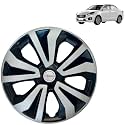 PRIGAN Wheel Cover for Maruti DZIRE (All VARIANTS) 14 Inch Black Silver Wheel Cap (Available in 14 Inch) (Set of 4 Pcs) (Press Fitting) Model- TGO-T1-DC-14