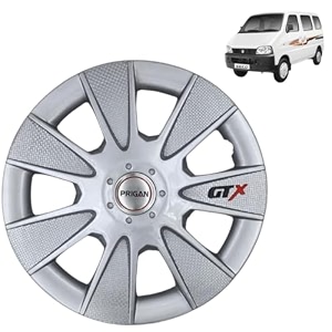prigan wheel cover for maruti eeco 13 inch silver wheel cap available in 1213141516 inch set of 4 pcs press fitting model- gtx silver-13
