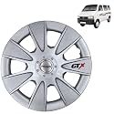 PRIGAN Wheel Cover for Maruti EECO 13 Inch Silver Wheel Cap (Available in 12,13,14,15,16 Inch) (Set of 4 Pcs) (Press Fitting) Model- GTX Silver-13