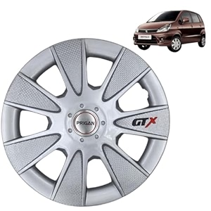 prigan wheel cover for maruti estilo 13 inch silver wheel cap available in 1213141516 inch set of 4 pcs press fitting model- gtx silver-13