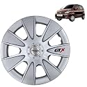 PRIGAN Wheel Cover for Maruti Estilo 13 Inch Silver Wheel Cap (Available in 12,13,14,15,16 Inch) (Set of 4 Pcs) (Press Fitting) Model- GTX Silver-13