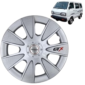 prigan wheel cover for maruti omni 12 inch silver wheel cap available in 1213141516 inch set of 4 pcs press fitting model- gtx silver-12