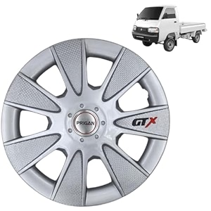 prigan wheel cover for maruti supre carry 15 inch silver wheel cap available in 1213141516 inch set of 4 pcs press fitting model- gtx silver-15