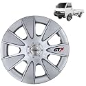 Prigan Wheel Cover for Maruti SUPRE Carry 15 Inch Silver Wheel Cap (Available in 12,13,14,15,16 Inch) (Set of 4 Pcs) (Press Fitting) Model- GTX Silver-15