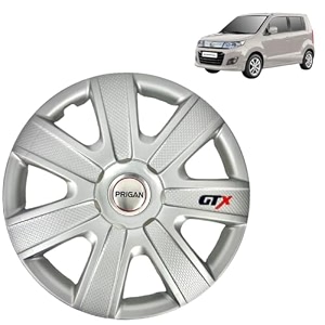 prigan wheel cover for maruti suzuki stingray 14 inch silver wheel cap available in 12131415 inch set of 4 pcs press fitting model- gtx-silver-14