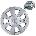 Prigan Wheel Cover for Maruti Versa 13 Inch Silver Wheel Cap (Available in 12,13,14,15,16 Inch) (Set of 4 Pcs) (Press Fitting) Model- GTX Silver-13