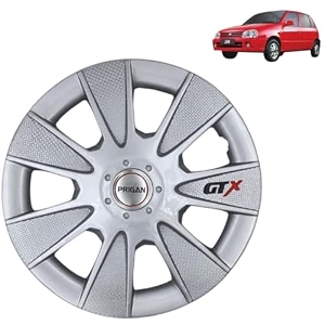 prigan wheel cover for maruti zen 12 inch silver wheel cap available in 1213141516 inch set of 4 pcs press fitting model- gtx silver-12