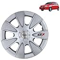 Prigan Wheel Cover for Maruti Zen 12 Inch Silver Wheel Cap (Available in 12,13,14,15,16 Inch) (Set of 4 Pcs) (Press Fitting) Model- GTX Silver-12
